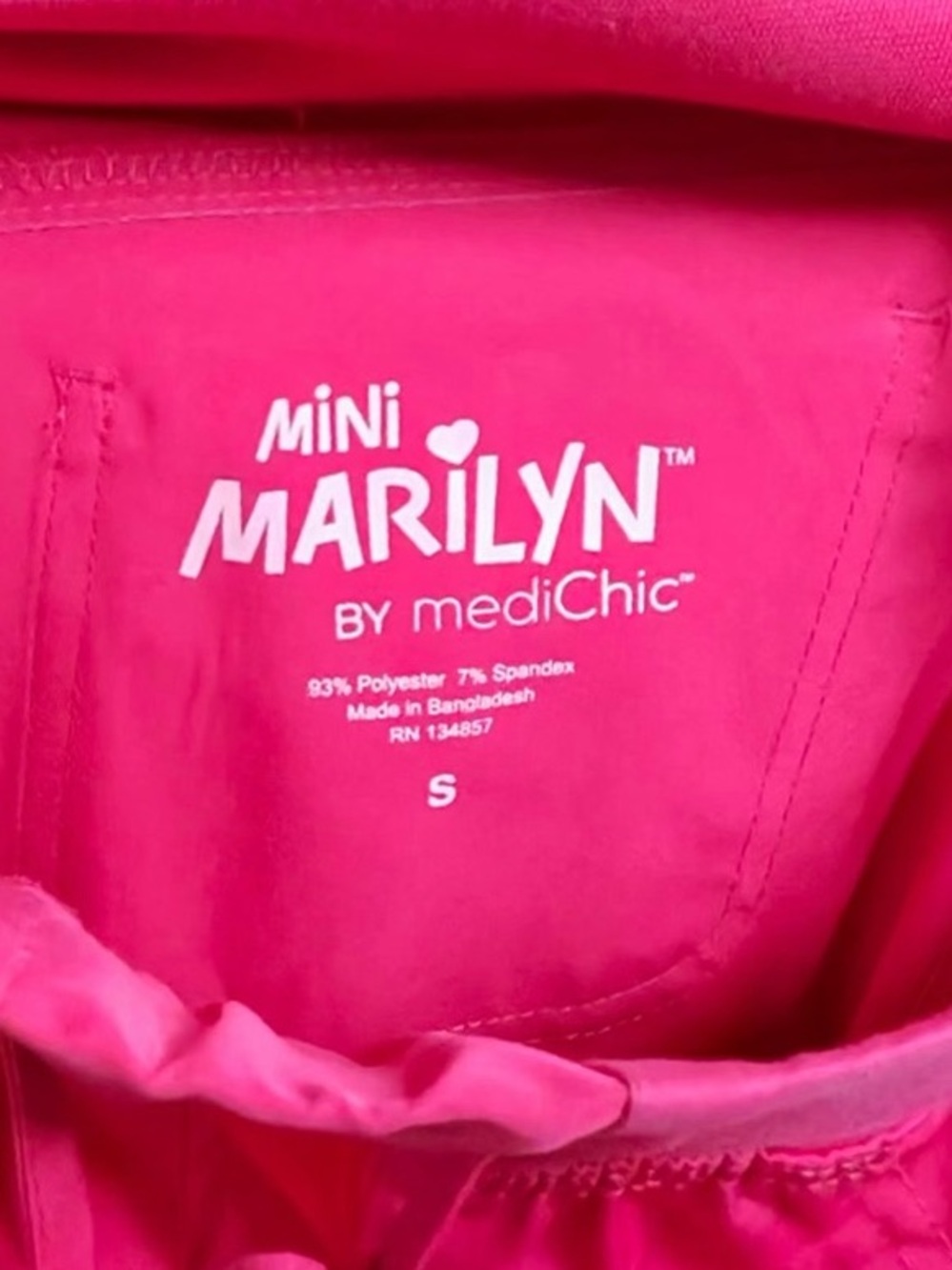 MediChic Bright Pink Women's Drawstring Jogger Scrub Pants - Picture 4 of 11